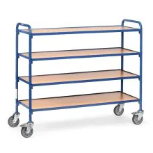 Bijzetwagen 250 kg met 4 houten etages 1250x470 mm (lxb)