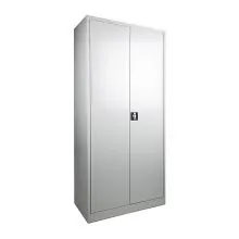 2-deurs garderobekast 1950x920x500 mm (hxbxd) grijs op sokkel sleufventilatie ronis sluiting