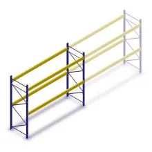 Gebruikte Esmena palletstelling 2450x3600x1050 mm (hxbxd) 2 niveaus beginsectie
