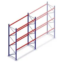 Gebruikte Dexion Speedlock palletstelling 4650x2655x1100 mm (hxbxd) 3 niveaus beginsectie