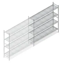 Hygiënische stelling 6811 1800x1320x460 mm (hxbxd) 4 niveaus aanbouwsectie