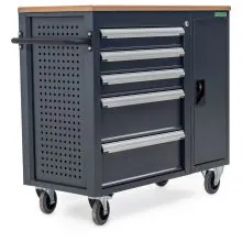Gereedschapswagen 5 laden en kast grijs 960x1010x470 (hxbxd)