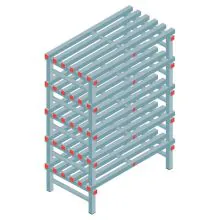 Kunststof stelling REA Euro Classic 1450x1000x600 mm (hxbxd) 5 niveaus