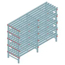 Kunststof stelling REA Euro Classic 1450x2000x600 mm (hxbxd) 5 niveaus