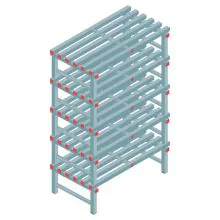 Kunststof stelling REA Euro Classic 1650x1000x600 mm (hxbxd) 5 niveaus