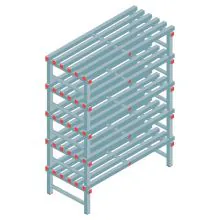Kunststof stelling REA Euro Classic 1650x1200x600 mm (hxbxd) 5 niveaus