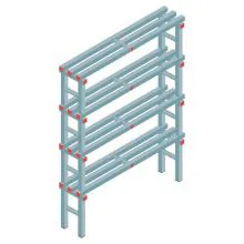 Kunststof stelling REA Euro Classic 1750x1200x300 mm (hxbxd) 4 niveaus