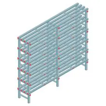 Kunststof stelling REA Euro Classic 1750x2000x400 mm (hxbxd) 6 niveaus