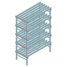 Kunststof stelling REA Euro Classic 1850x1200x600 mm (hxbxd) 5 niveaus
