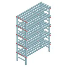 Kunststof stelling REA Euro Classic 2050x1200x500 mm (hxbxd) 5 niveaus