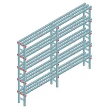 Kunststof stelling REA Euro Classic 2050x1800x300 mm (hxbxd) 5 niveaus