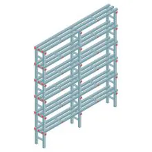 Kunststof stelling REA Euro Classic 2250x1800x300 mm (hxbxd) 6 niveaus