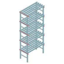 Kunststof stelling REA Euro Classic 2450x1000x500 mm (hxbxd) 5 niveaus