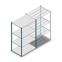 Legbordstelling Medium Duty 2000x1150x800mm (hxbxd) 4 niveaus blauw beginsectie