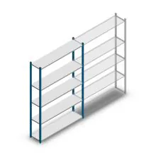 Legbordstelling Medium Duty 2000x1300x300mm (hxbxd) 5 niveaus blauw beginsectie