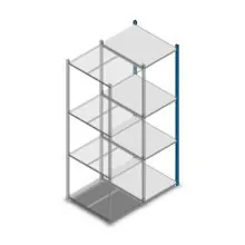 Legbordstelling Medium Duty 2000x550x700mm (hxbxd) 4 niveaus blauw aanbouwsectie