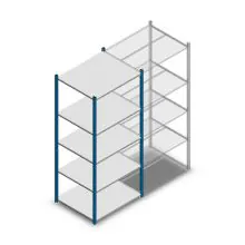 Legbordstelling Medium Duty 2000x850x700mm (hxbxd) 5 niveaus blauw beginsectie