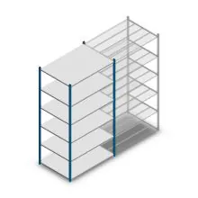 Legbordstelling Medium Duty 2000x1150x800mm (hxbxd) 6 niveaus blauw beginsectie