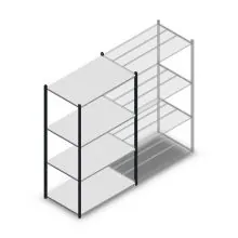 Legbordstelling Medium Duty 2000x1150x700mm (hxbxd) 4 niveaus antraciet beginsectie