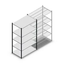 Legbordstelling Medium Duty 2000x1150x700mm (hxbxd) 5 niveaus antraciet beginsectie