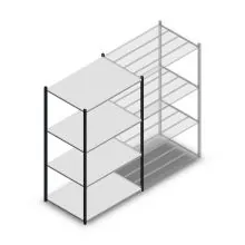 Legbordstelling Medium Duty 2000x1150x800mm (hxbxd) 4 niveaus antraciet beginsectie