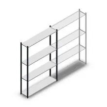 Legbordstelling Medium Duty 2000x1300x300mm (hxbxd) 4 niveaus antraciet beginsectie