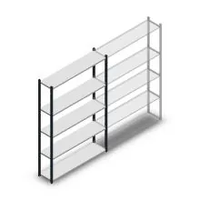 Legbordstelling Medium Duty 2000x1300x300mm (hxbxd) 5 niveaus antraciet beginsectie