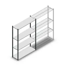 Legbordstelling Medium Duty 2000x1300x400mm (hxbxd) 4 niveaus antraciet beginsectie