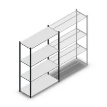 Legbordstelling Medium Duty 2000x1300x500mm (hxbxd) 4 niveaus antraciet beginsectie