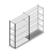 Legbordstelling Medium Duty 2000x1300x500mm (hxbxd) 5 niveaus antraciet beginsectie
