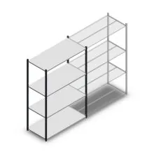 Legbordstelling Medium Duty 2000x1300x600mm (hxbxd) 4 niveaus antraciet beginsectie