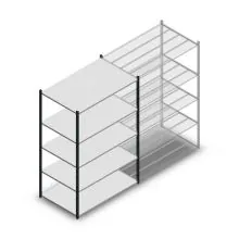 Legbordstelling Medium Duty 2000x1300x800mm (hxbxd) 5 niveaus antraciet beginsectie