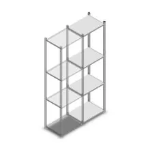 Legbordstelling Light Duty 2000x550x400mm (hxbxd) 4 niveaus aanbouwsectie