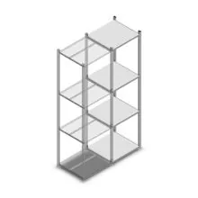 Legbordstelling Light Duty 2000x550x500mm (hxbxd) 4 niveaus aanbouwsectie