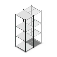 Legbordstelling Medium Duty 2000x550x700mm (hxbxd) 4 niveaus antraciet beginsectie