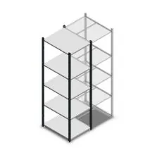 Legbordstelling Medium Duty 2000x550x700mm (hxbxd) 5 niveaus antraciet beginsectie