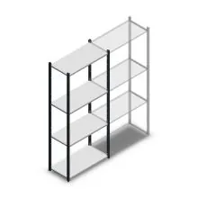 Legbordstelling Medium Duty 2000x850x400mm (hxbxd) 4 niveaus antraciet beginsectie