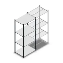 Legbordstelling Medium Duty 2000x850x600mm (hxbxd) 4 niveaus antraciet beginsectie