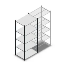 Legbordstelling Medium Duty 2000x850x600mm (hxbxd) 5 niveaus antraciet beginsectie