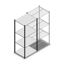 Legbordstelling Medium Duty 2000x850x700mm (hxbxd) 4 niveaus antraciet beginsectie