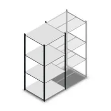 Legbordstelling Medium Duty 2000x850x800mm (hxbxd) 4 niveaus antraciet beginsectie