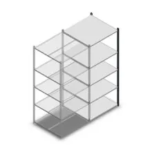 Legbordstelling Medium Duty 2000x850x800mm (hxbxd) 5 niveaus antraciet aanbouwsectie