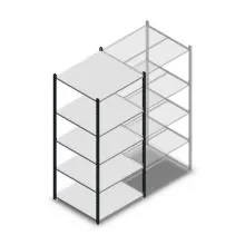 Legbordstelling Medium Duty 2000x850x800mm (hxbxd) 5 niveaus antraciet beginsectie