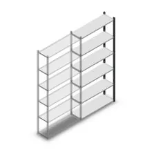 Legbordstelling Medium Duty 2000x1000x300mm (hxbxd) 6 niveaus antraciet aanbouwsectie