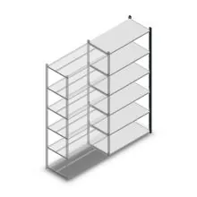 Legbordstelling Medium Duty 2000x1000x500mm (hxbxd) 6 niveaus antraciet aanbouwsectie