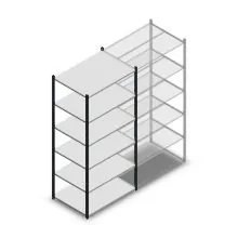Legbordstelling Medium Duty 2000x1000x700mm (hxbxd) 6 niveaus antraciet beginsectie