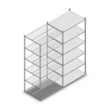 Legbordstelling Medium Duty 2000x1000x700mm (hxbxd) 6 niveaus verzinkt aanbouwsectie