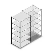 Legbordstelling Medium Duty 2000x1000x800mm (hxbxd) 6 niveaus antraciet beginsectie