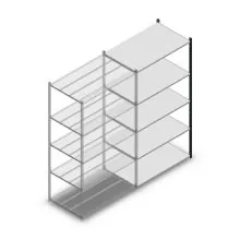 Legbordstelling Medium Duty 2200x1150x700mm (hxbxd) 5 niveaus antraciet aanbouwsectie