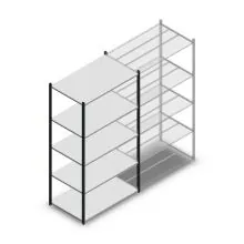 Legbordstelling Medium Duty 2200x1150x700mm (hxbxd) 5 niveaus antraciet beginsectie